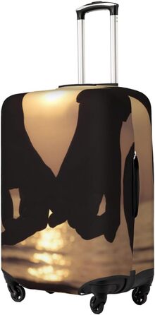 Еластичний чохол для валізи з принтом, захисний чохол для багажу, стійкий до подряпин, розмір 85 см, чорний колір