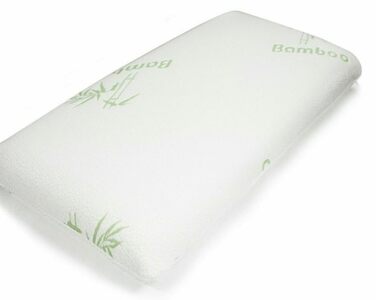 Бамбукова подушка для шиї, 40x80 см, в&39язкопружна піна з пам&39яттю форми, гелева піна