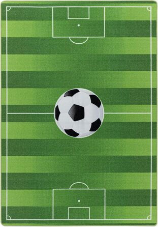 Дитячий килим футбольний стадіон зелений 120 х 170 см - килим з коротким ворсом дитяча кімната для хлопчиків і дівчаток надзвичайн