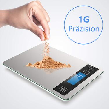 Кухонні ваги цифрові, кухонні ваги 10 кг сірі цифрові ваги Побутові ваги цифрові, електронні ваги кухонні з великою поверхнею зваж