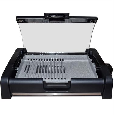 Настільний гриль Syntrox Germany Strivasa з керамічною пластиною для гриля, електричний гриль 2200 Вт, контактний гриль, електричний настільний гриль, зручний, 6 кілограмів, нековзні гумові ніжки