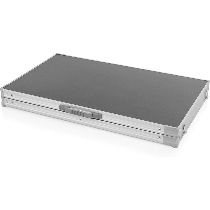 Кухня для кемпінгу Campart Toledo Легко складається 2 відділення з 3 полицями кожне 4 регульовані ніжки Антрацит KI-0758, задня, чорна 6 полиць чорного кольору