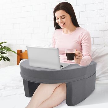Подушка для читання Ejoyous для ліжка та дивана, подушка для колін для ігор, подушка для ноутбука, геймерська подушка з підлокітниками та бічною кишенею, для дорослих, які грають, читають, дивляться телевізор, грають на дивані