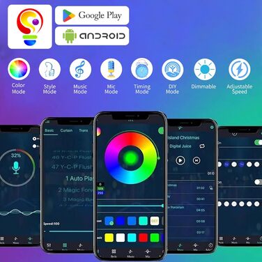 Світлодіодна стрічка RGBIC 2,5 м Підсвічування світлодіодного телевізора Dreamcolor для телевізорів від 32 до 55 дюймів Розумне світлодіодне підсвічування, додаток і пульт дистанційного керування, синхронізація з музикою, світлодіодне світлодіодне освітле