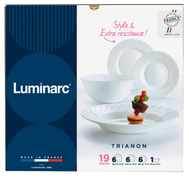 Сервіз столовий LUMINARC TRIANON, 19 предметів (6190442)