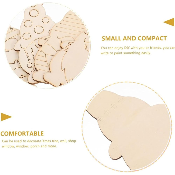 Набір для творчості TUIBEIDAMAI, 354 шт., дерев'яні різдвяні підвіски