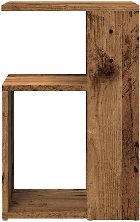 Журнальний столик, імітація переробленої деревини, 36x30x56 см, інженерна деревина, стіл для зберігання речей, столик для дивана, стіл для вітальні, акцентний столик, столик з лампою, маленький столик