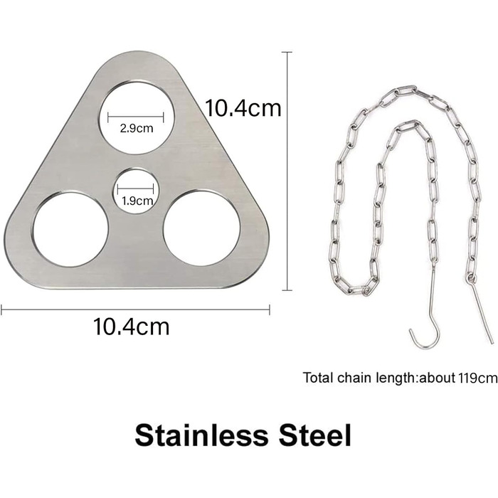 Аксесуари для барбекю на штативі для багаття, дошка для барбекю на штативі для кемпінгу Портативний посуд з нержавіючої сталі для кемпінгу з регульованим ланцюгом для підвішування посуду для кемпінгу на свіжому повітрі
