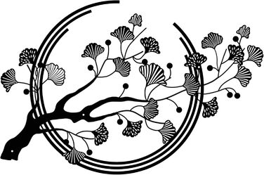 Великі металеві настінні картини з листя гінкго, чорне оздоблення стін підходить для вітальні, спальні, кабінету, офісу (чорний)