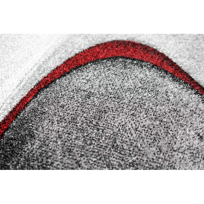 Килим для вітальні сучасний килим для вітальні абстрактний в сіро-червоному кольорі розмір 200 x 290 см 200 x 290 см сірий, червон