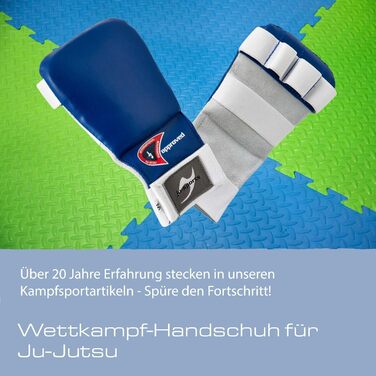 Накидки для рук бойових мистецтв Ju-Sports для джиу-джитсу червоного кольору - високоякісні, міцні накидки для змагань для дорослих та дітей із застібкою на липучці, оптимальна фіксація, розмір S, синій