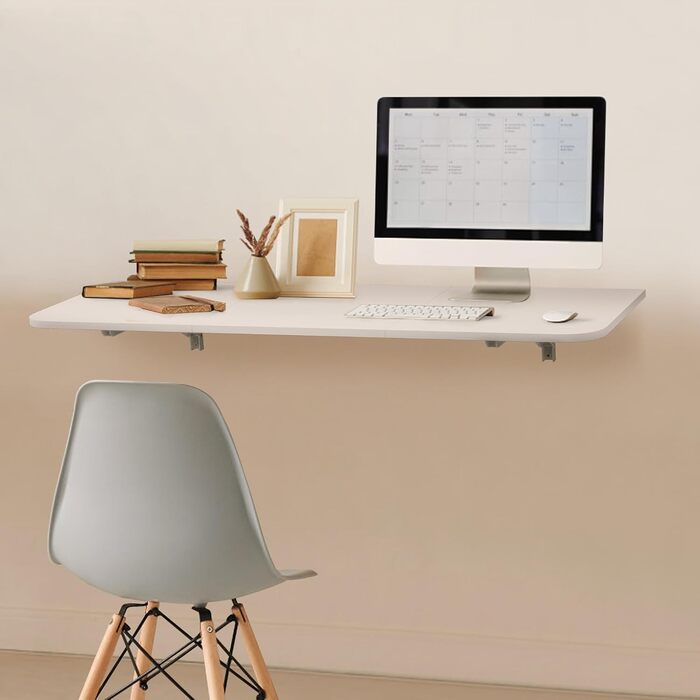 Розкладний настінний стіл uyoyous 120x402 см, настінний розкладний стіл, розкладний настінний стіл, розсувний обідній стіл, настінний стіл для пральні, кухні, офісу, балкону, ноутбука