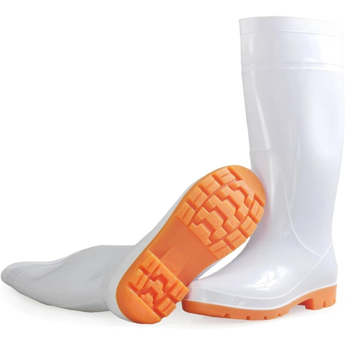 Чоловічі гумові чоботи до коліна, нековзні, для кухні, водонепроникні, водне взуття, гумові чоботи, великі розміри для дорослих 39 White01