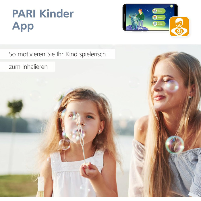 Небулайзер PARI LC Sprint для інгаляційної терапії нижніх дихальних шляхів - синя насадка з системою клапанів, управління PIF, універсальний мундштук, з'єднувальна трубка - аксесуари PARI BOY