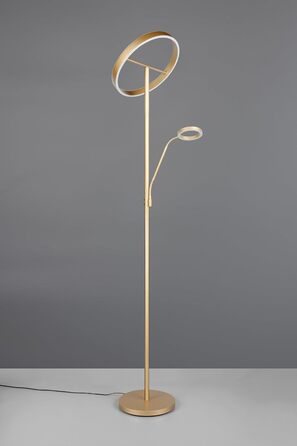 Стільовий торшер Trio Leuchten Willis 449510279, металевий, золотистий, 39 5.5 Вт LED, регульована колірна температура, диммер