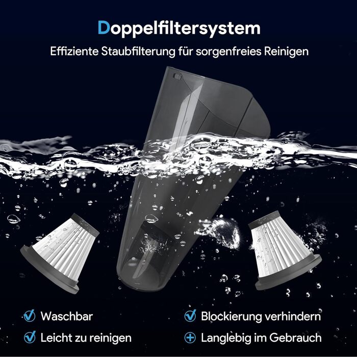 Ручний пилосос акумуляторний, автомобільний, з потужною силою всмоктування, міні-пилосос, для диванів, матраців та вікон, 12000PA,