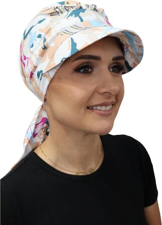 Головний убір Deresina, шарф-козир, шапка, хіміотерапевтичний головний убір для літа, захист від сонця, бавовняні шарфи, головний убір від випадіння волосся, повне покриття голови, м&39який, легкий, нековзний, складний, кремова кольорова палітра