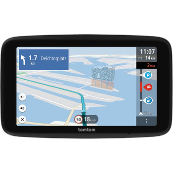Навігаційна система TomTom Car Sat Nav GO Advanced (6-дюймовий екран, система уникнення заторів завдяки TomTom Traffic, оновлення карт світу, оновлення через Wi-Fi, система динамічного утримання смуги руху, вбудоване, двостороннє кріплення)