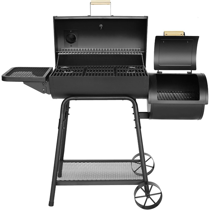 ТАІНО КАМАЙО Димокур, Коптильня, Вугільний Гриль-Візок, Малий Барбекю-Комплекс 132x56x118 см (ШxГxВ)