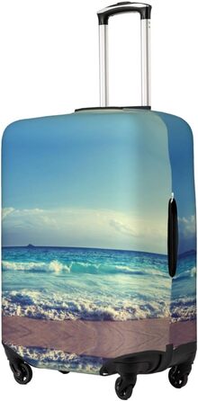 Чохол для багажу Захід сонця на Сейшелах - еластичний захисний чохол від подряпин та пилу, чорний, розмір 90