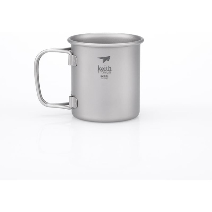 Складані титанові чашки для води, напої, кемпінгові чашки без кришки, надлегкі портативні туристичні кружки 40 г 220 мл, 3200