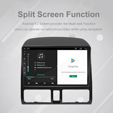 Автомобільна стереосистема для Honda CR-V 2001-2006 з 9-дюймовим сенсорним екраном високої чіткості GPS-навігація Bluetooth USB SWC WiFi програвач AM/FM/RDS з 1G RAM 16G ROM Підходить для 2001-2006 років