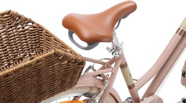 Алюмінієвий міський велосипед BIKESTAR 26, 28 дюймів 16, рама 18 дюймів, 7 швидкостей Shimano, жіночий голландський велосипед, ретро-велосипед з V-подібними гальмами, багажником, ліхтарями, дзвінком, кошиком, світловідбивачами на спицях Тест на безпеку, ш