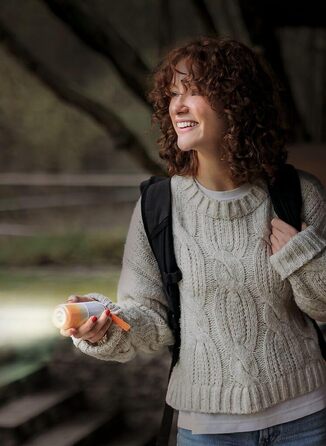 Кемпінговий ліхтар Fernweh Duo, акумуляторний світлодіодний ліхтарик 2-в-1 зі зміною кольору та 7 режимами освітлення, ліхтарик та підсвічування настрою, для кемпінгу та дому, на вулиці та в приміщенні.