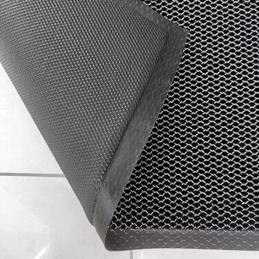 Килимок для дверей Ultralux з ПВХ-сітки, міцний 3D-брудовловлювальний килимок, вхідний килимок зі скребком та брудозахисним бар&39єром для внутрішнього та зовнішнього використання для вхідних та задніх дверей, 80 x 50 см, сірий та чорний, 50 x 80 см (прям