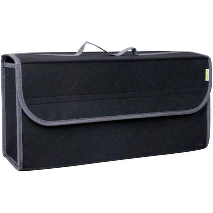 Органайзер для багажника автомобіля з кришкою, складний органайзер для інструментів та речей, чорний