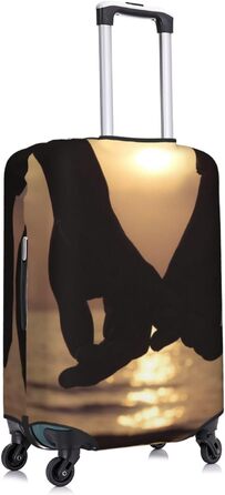 Еластичний чохол для валізи з принтом, захисний чохол для багажу, стійкий до подряпин, розмір 85 см, чорний колір