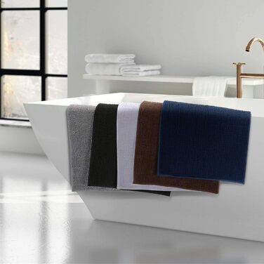 Нековзний килимок для ванної кімнати Lifewit 50x80см Килимок для ванної кімнати з мікрофібри синельного кольору Сірий Сірий 80 x 5