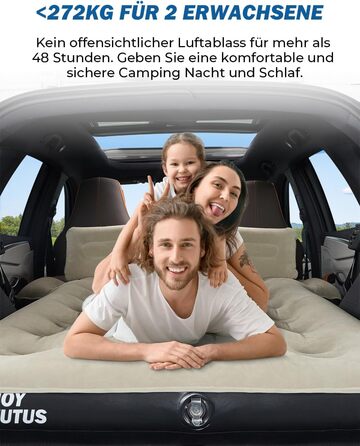 Автомобільний матрац JOYTUTUS SUV для подорожі кемпінгу дому відкритий білий з повітряним насосомта 2 повітряними подушками