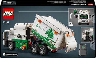 Електричний сміттєвоз LEGO Technic Mack LR, модель сміттєвоза для рольової гри у переробку, іграшка-вантажівка для дітей, подарунк