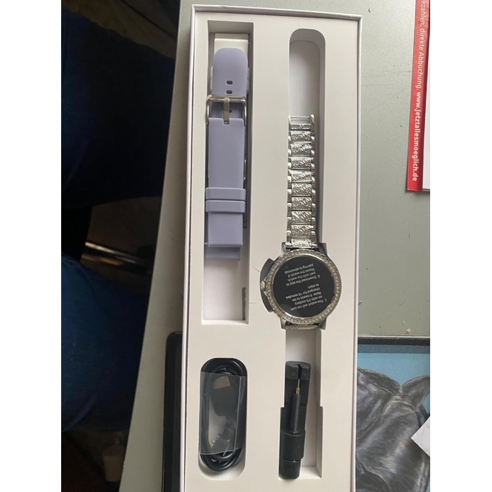 Жіночий смарт-годинник із функцією телефону Diamond, круглий HD-смарт-годинник 1,32 дюйма, 120 спортивних режимів, IP68 сумісний з Android та iOS, 3 срібних ремінці Diamond