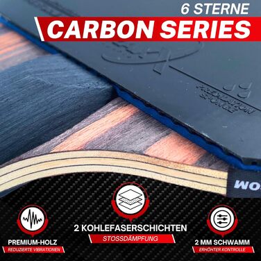 Тенісна бита DRAXX SPORTS Carbon 6 зірок — Високопродуктивний вибір для професіоналів