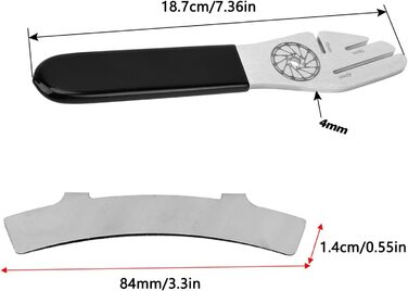 Регулятор велосипедного гальмівного диска XINSUO, інструмент для регулювання дискового гальма, інструмент для вирівнювання гальм з нержавіючої сталі, інструмент для корекції дискового гальма велосипеда з 2 затискачами для дисків проти подряпин для ремонту