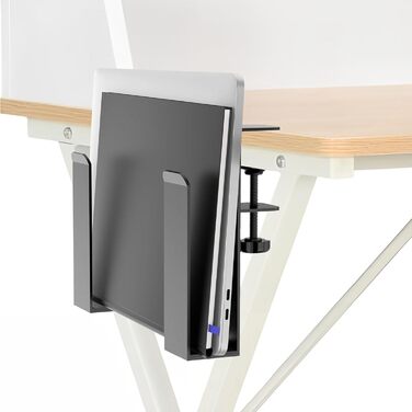 Докено Регульований бічний тримач для ноутбука на стіл, вертикальна підставка без свердління для ноутбука, документів та аксесуарів. Кріплення на край столу.