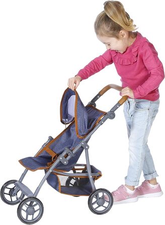 Коляска для ляльки Ліба - темно-синій, 16830 -