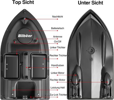 Човен-приманка Bilbear з GPS. Човен для приманки для коропа. Човен для приманки. GPS. Човен.