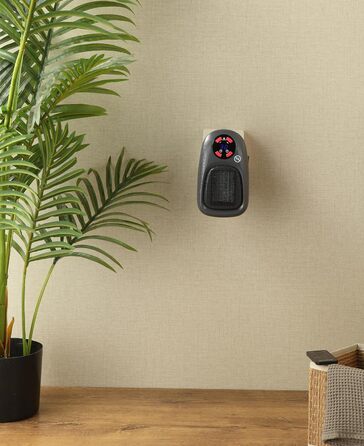 Міні-вентилятор Balderia SH500 - керамічний нагрівач потужністю 500 Вт для підключення до мережі, площа обігріву до 20 м, регульований термостат 1530 C, таймер до 12 годин, захист від перегріву, пульт дистанційного керування, компактний