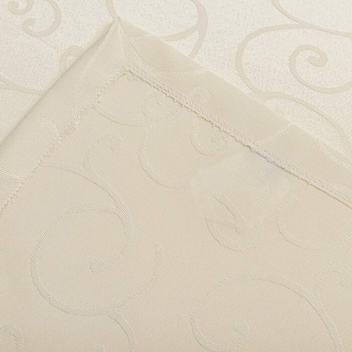 Скатертина EUGAD дамаські орнаменти шовковий блиск завиток/коло дизайн скатертини з подолом, розмір та колір скатертини на вибір,