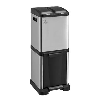 Відро для сміття 3 відділення високоякісне педальне відро для сміття Відро для сміття для кухні - Відро для сміття кухонне 3 відді