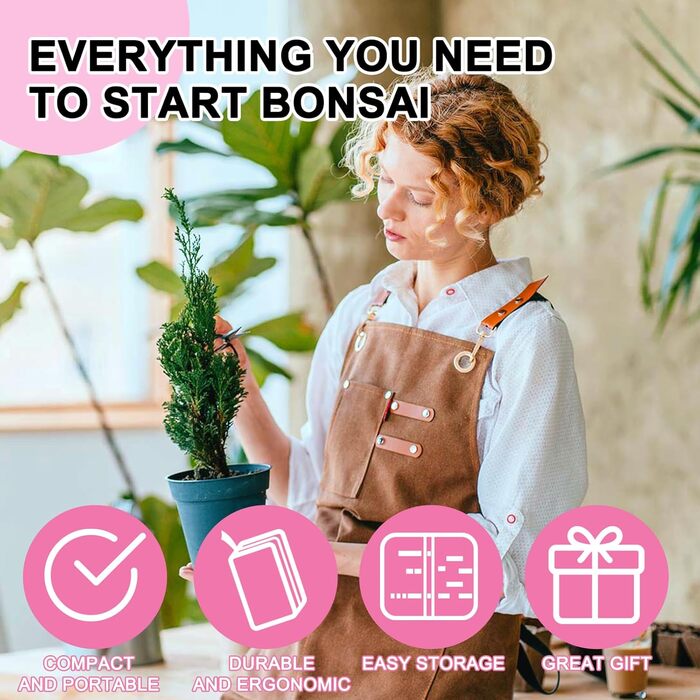 Набір інструментів для бонсай, 16 предметів секатор, ножиці для бонсай, дріт для формування, міні-граблі та лопатка C