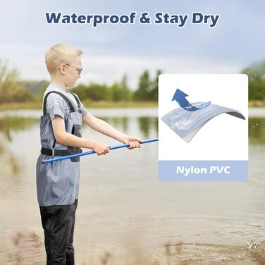 Дитячі вейдерси Night Cat з чобітьми, водонепроникні, дихаючі, для перехресного плавання, сині, вік 4-5 років