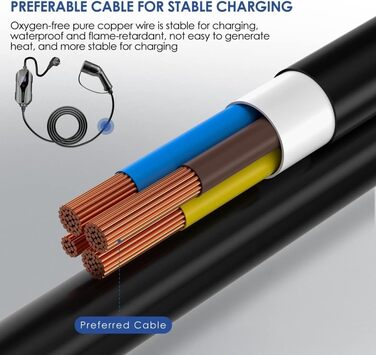 Зарядний кабель для електромобілів тип 2 7,5 м Zimking 6/8/10/13/16 А Регульовані зарядні пристрої для електромобілів з цифровим д