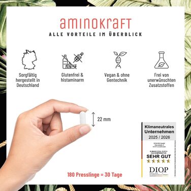 Високодозований амінокислотний комплекс NATURTREU, 180 таблеток