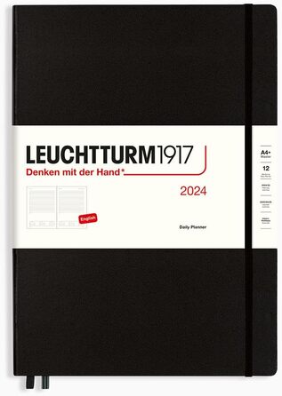 Щоденний календар Майстер (A4) 2024, Чорний, Англійська, 12 місяців Чорний Майстер (A4), 1917 367874