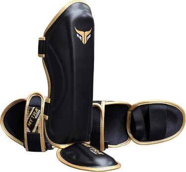 Дитячі щитки для гомілок Mytra Fusion для кікбоксингу, накладки на гомілки для ММА, муай-тай, бойових мистецтв, кікбоксингу, тренувань, чорні XS