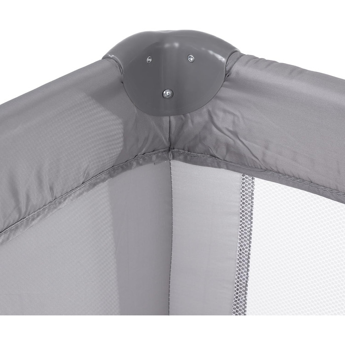 Складане дитяче ліжечко-переноска PR-803 з сумкою та боковим входом, підходить для немовлят та малюків, 2 колеса, 125x65x74 см (сіре)